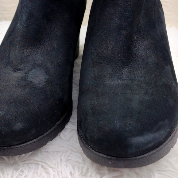 UGG Australia Indra Black Suede Waterproof Upper Wedge Heel Slip On Ankle Boot - Picture 12 of 12